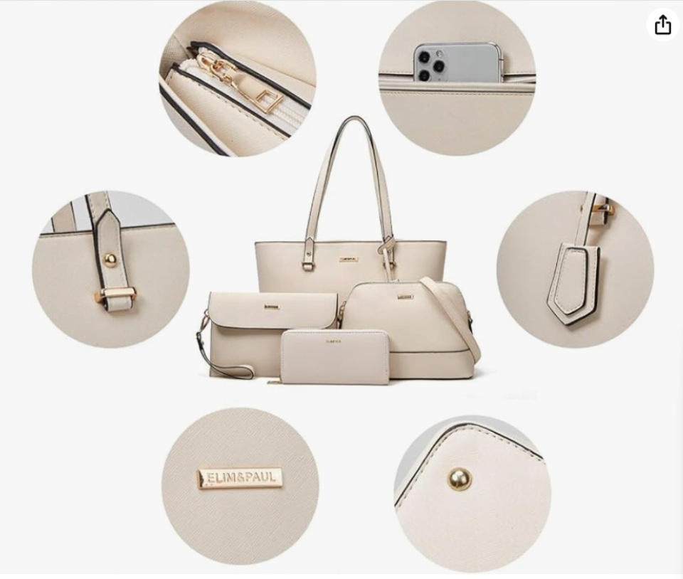 Torebka damska 4-częściowy zestaw - obrazek 6